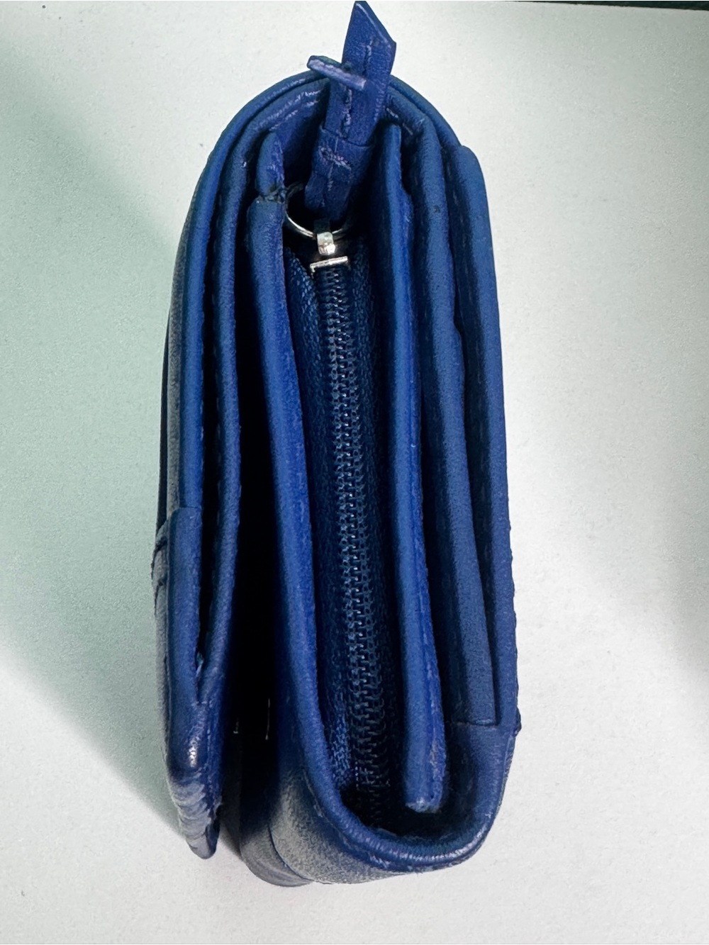 Coach Women's Blue Leather Compact Wallet - Picture 8 of 12
